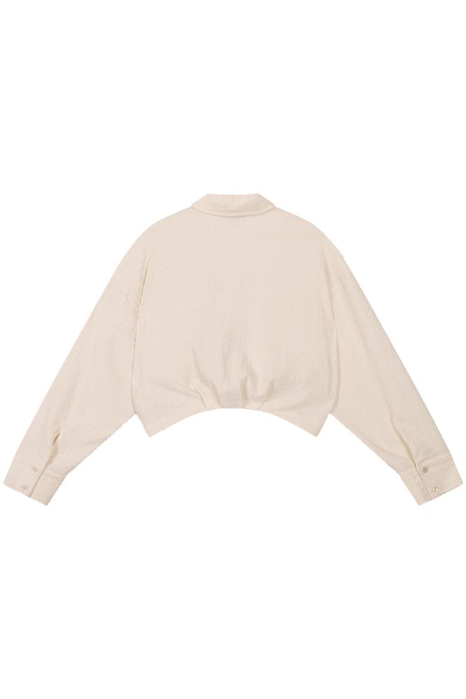 KNITTTED CROPPED BLOUSE LYLOE R2503954683 003 CREAMY WHITE